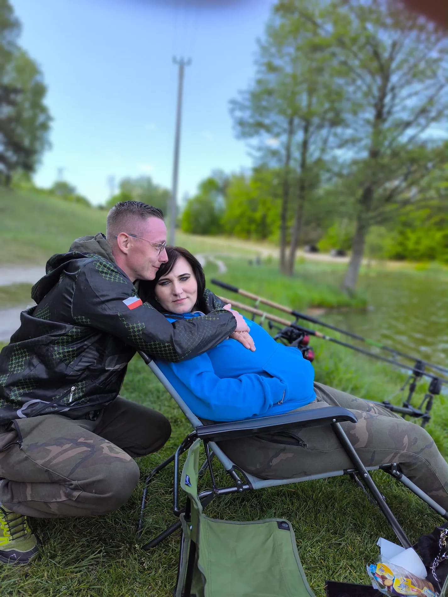 Aleksandra i Dariusz razem na łowisku