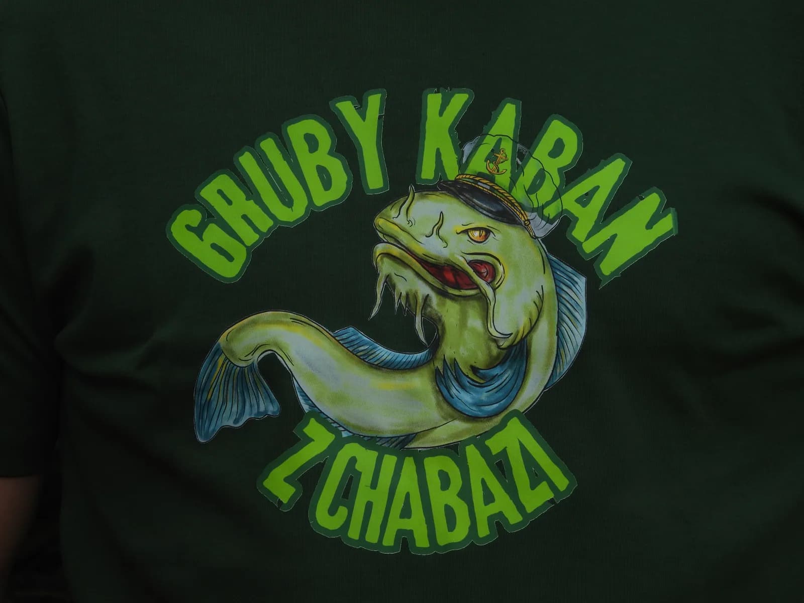 Detal nadruku Gruby kaban